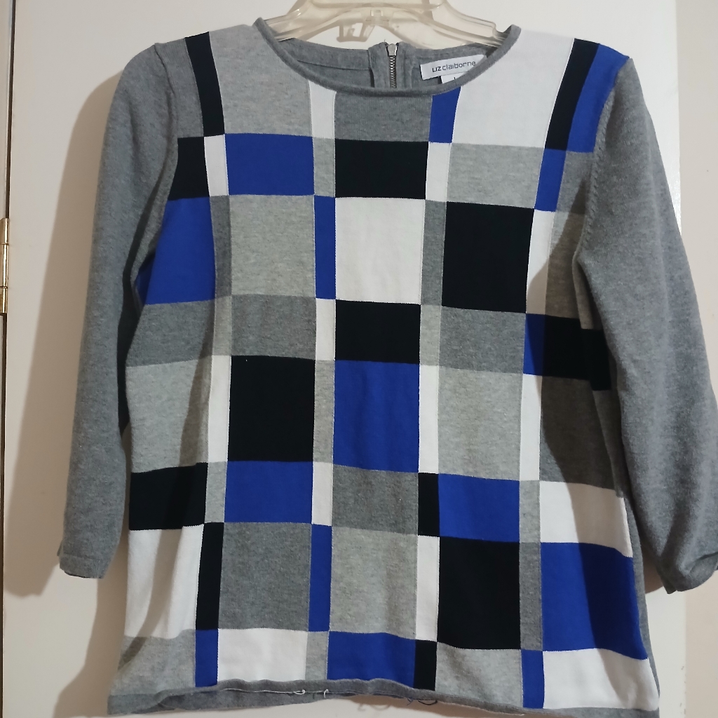 Womans Liz Claiborne Color Block Sweater L